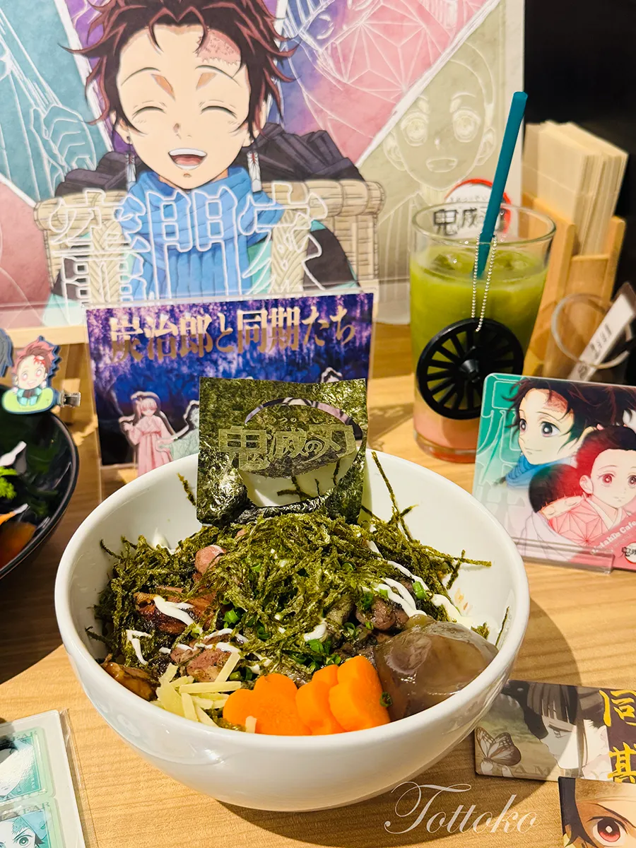 ufotablecafe鬼滅の刃再放送カフェ立志編第一期飲食レポ炭火焼鳥丼