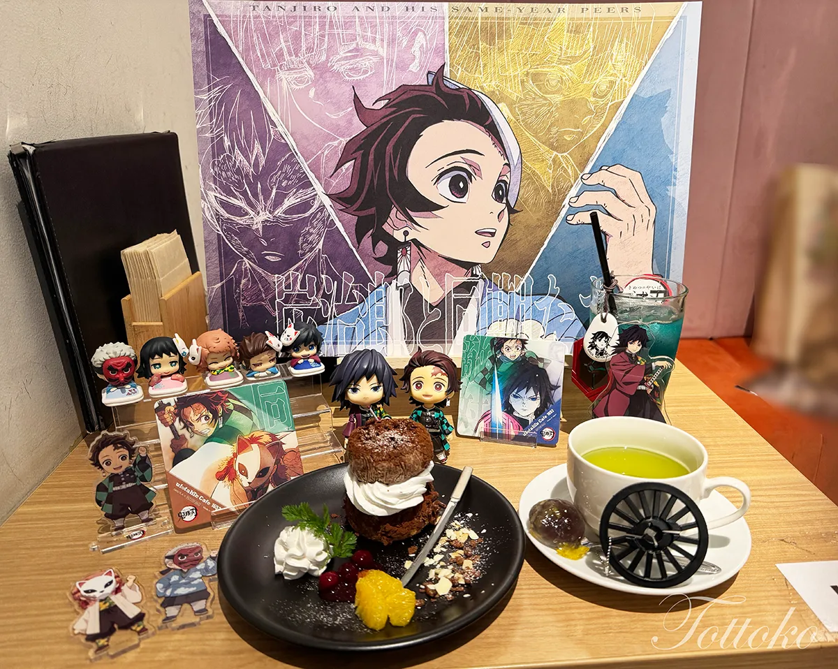 ufotablecafe鬼滅の刃再放送カフェ立志編第一期飲食レポ水の呼吸パフェ