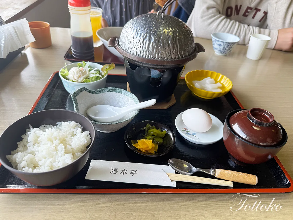 山菜の天麩羅が美味。和食処碧水亭の 32悲鳴嶼さんの精進御膳【明治村×鬼滅の刃コラボフード】