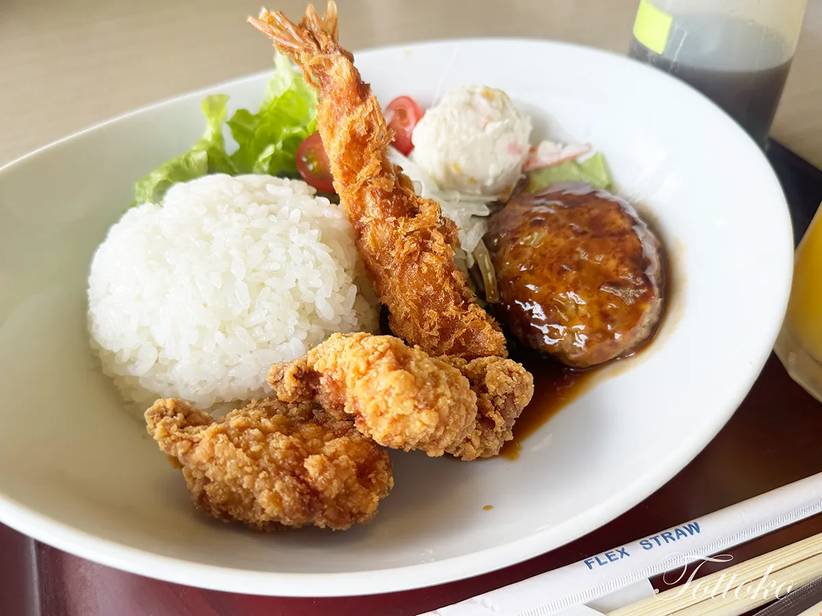 山菜の天麩羅が美味。和食処碧水亭の 32悲鳴嶼さんの精進御膳【明治村×鬼滅の刃コラボフード】