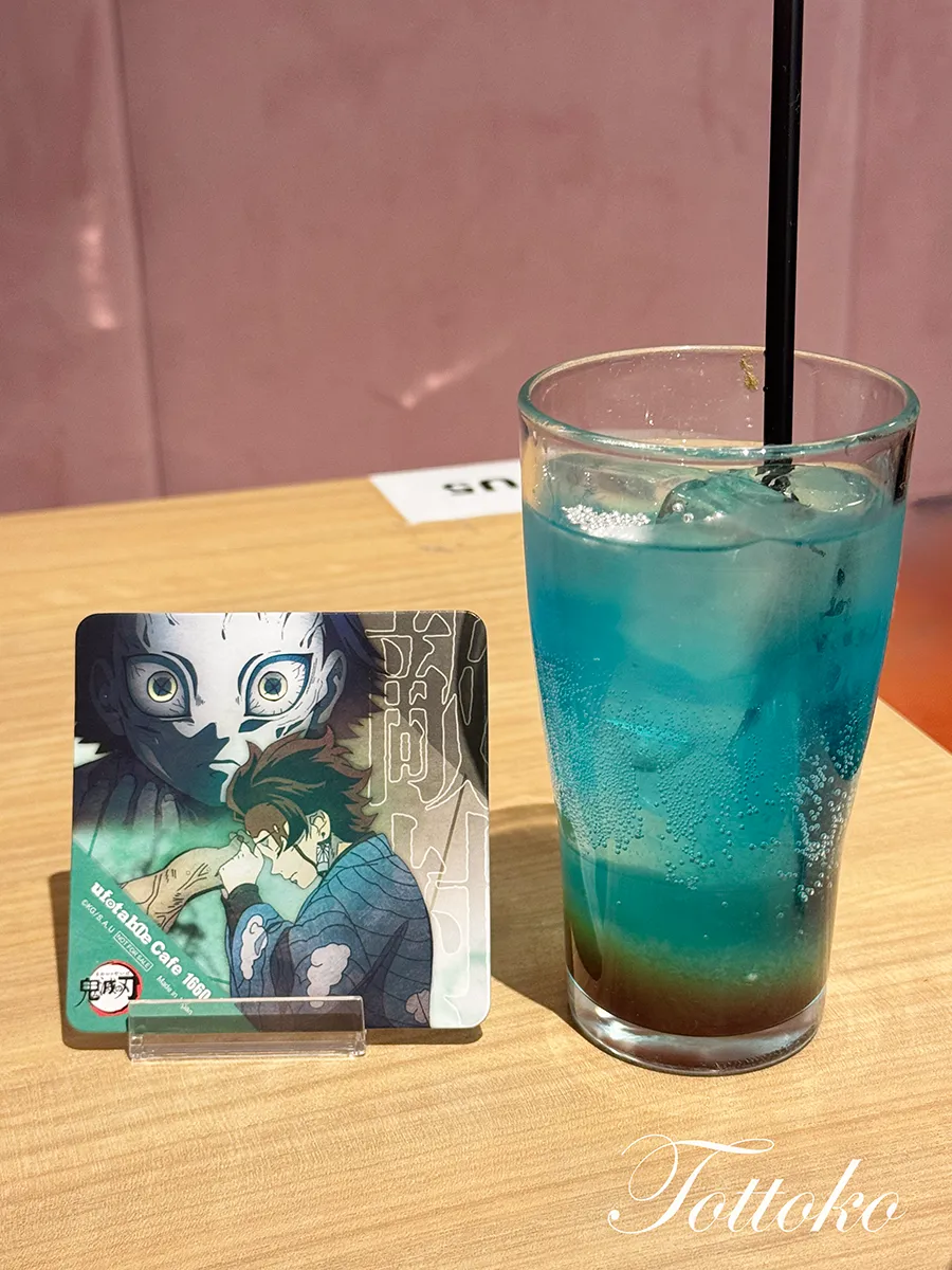 【あの浅草のうどんが登場！】ufotablecafe鬼滅の刃再放送 立志編第2期飲食レポ　ドリンクとコースター