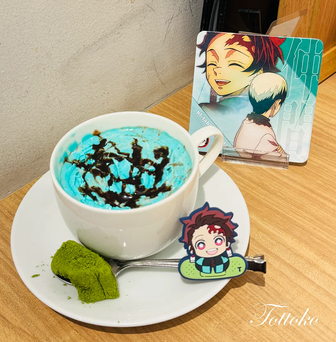 【あの浅草のうどんが登場！】ufotablecafe鬼滅の刃再放送 立志編第2期飲食レポ　ドリンクとコースター