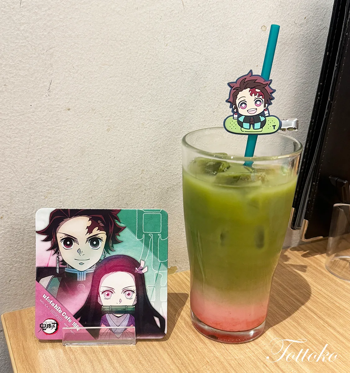 【あの浅草のうどんが登場！】ufotablecafe鬼滅の刃再放送 立志編第2期飲食レポ　ドリンクとコースター