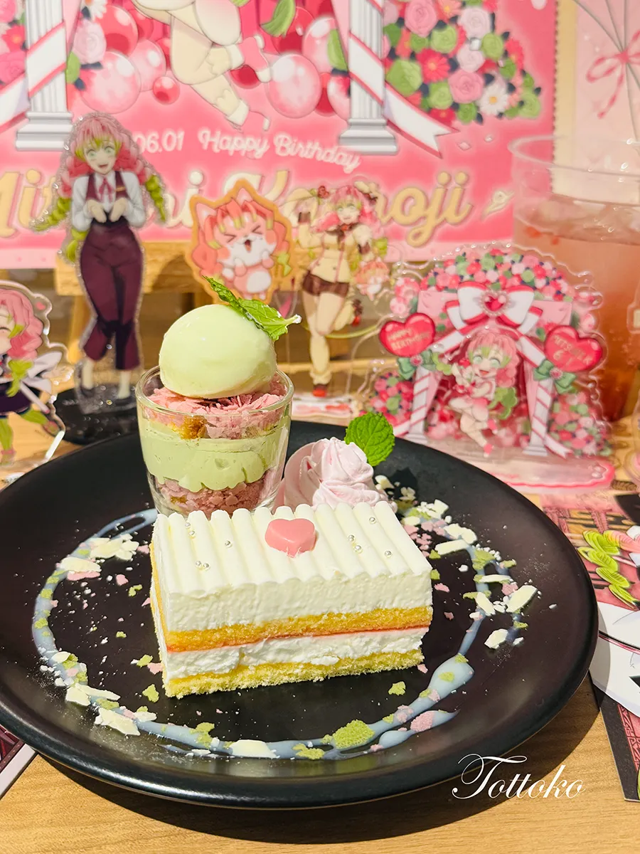 蜜璃ちゃんのバースデー2026飲食レポ【ufotablecafeのデザートや祭壇まとめ】誕生祭のデザートプレートあ