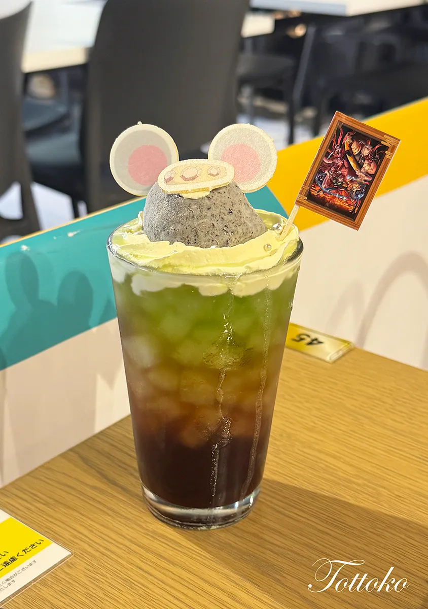 namco×鬼滅の刃「追憶回廊ノ導」コラボメニューを食べてきたよ【カフェコーナーレポ】ムキムキねずみアイスフロート
