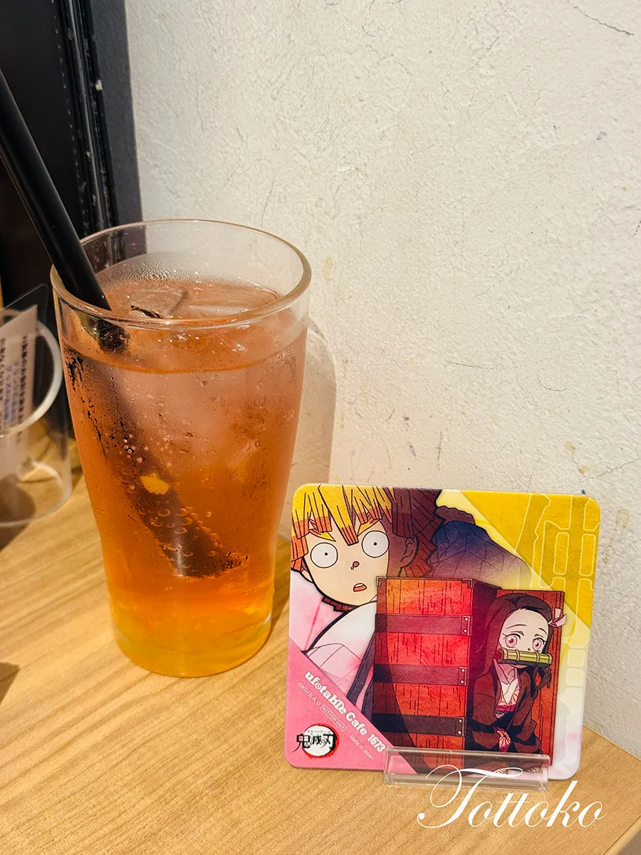ufotablecafe鬼滅の刃再放送 立志編第三期飲食レポ。ねず子と善逸のドリンク
