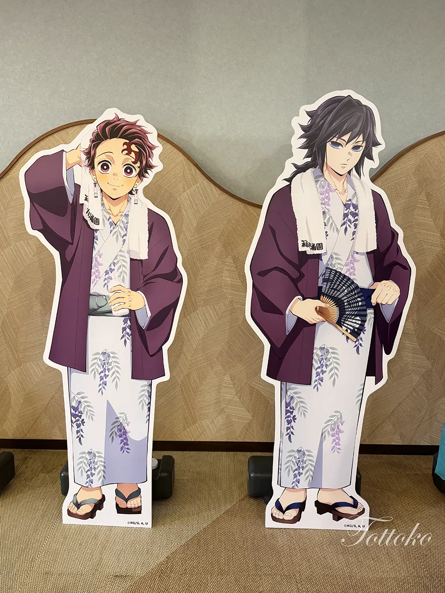 【ユネッサン×鬼滅の刃コラボ】キャラクターのスタンディに会える場所&撮りおろしボイスが聞ける場所 炭治郎と冨岡義勇