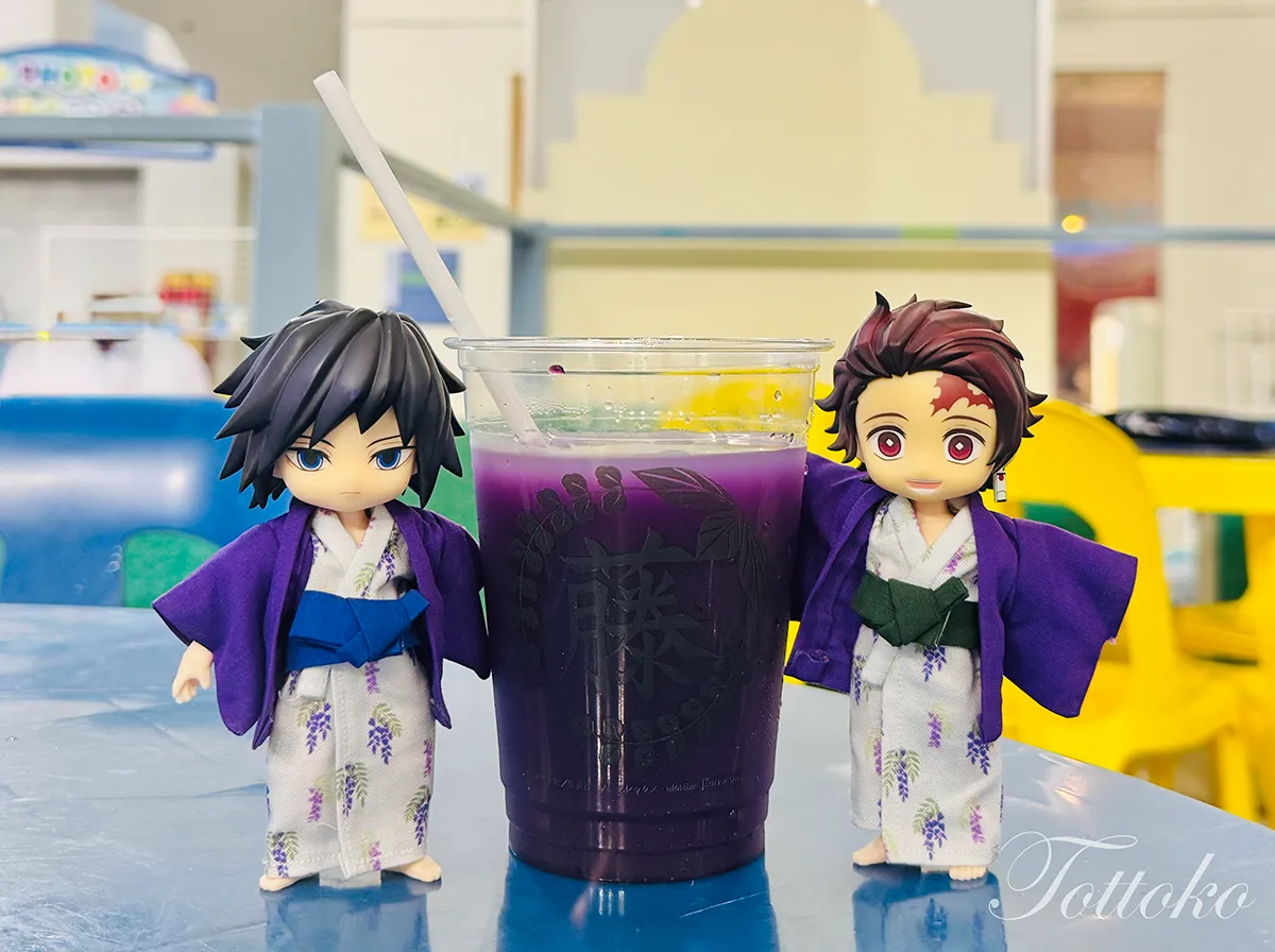 【ユネッサン×鬼滅の刃コラボ】藤の花邪鬼ドリンク購入レビュー【売り切れ・個数制限有り】