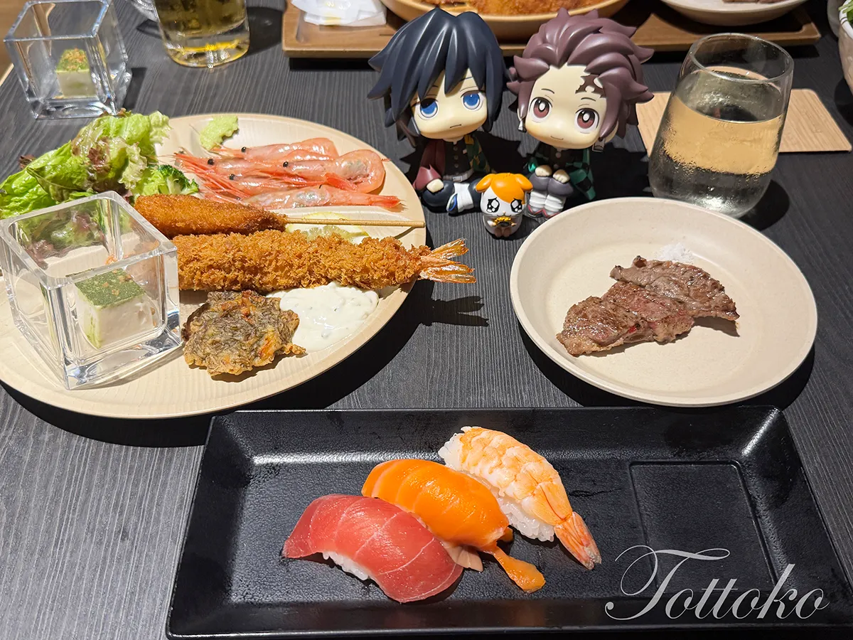 ユネッサン鬼滅の刃コラボ箱根ホテル小涌園の夕食