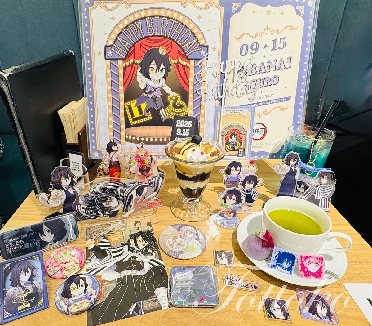 伊黒さんのバースデーイベント2026当日レポ【カフェの飾り付けやデザート、祭壇まで】