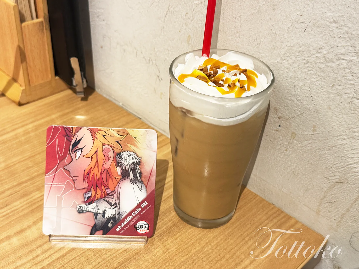 ufotablecafe無限列車編第一期 飲食レポ。ドリンクノベルティコースター煉獄