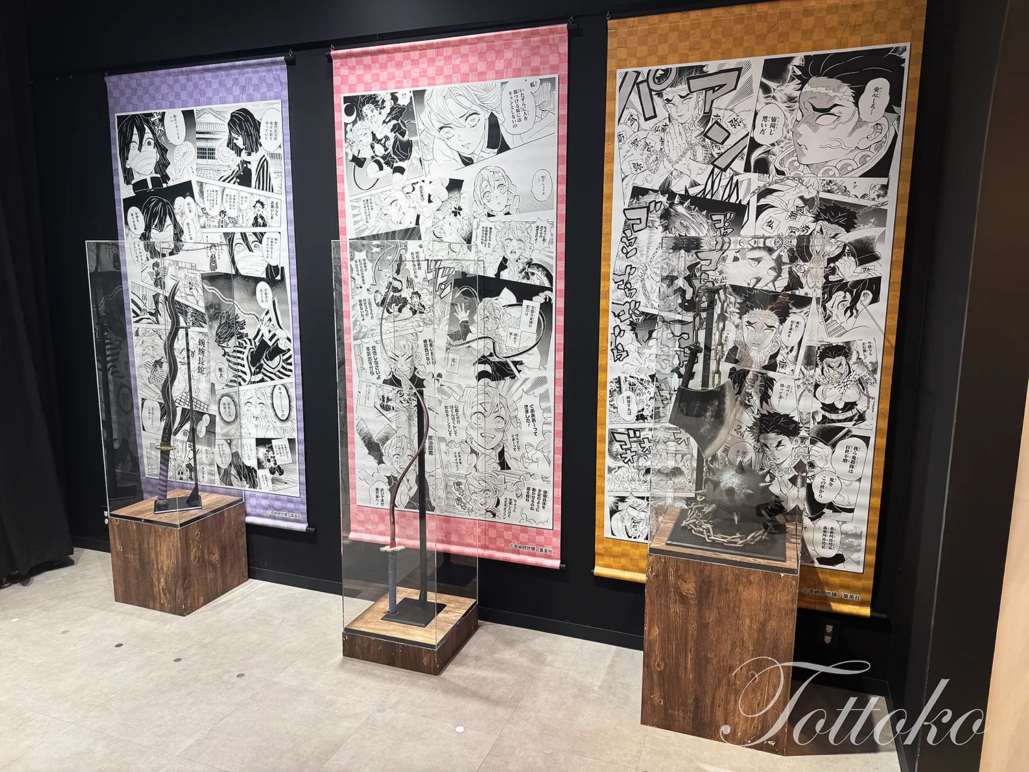 ジャンプショップ名古屋店の鬼滅の刃フェアへ【柱たちの刀の展示を観てきました】